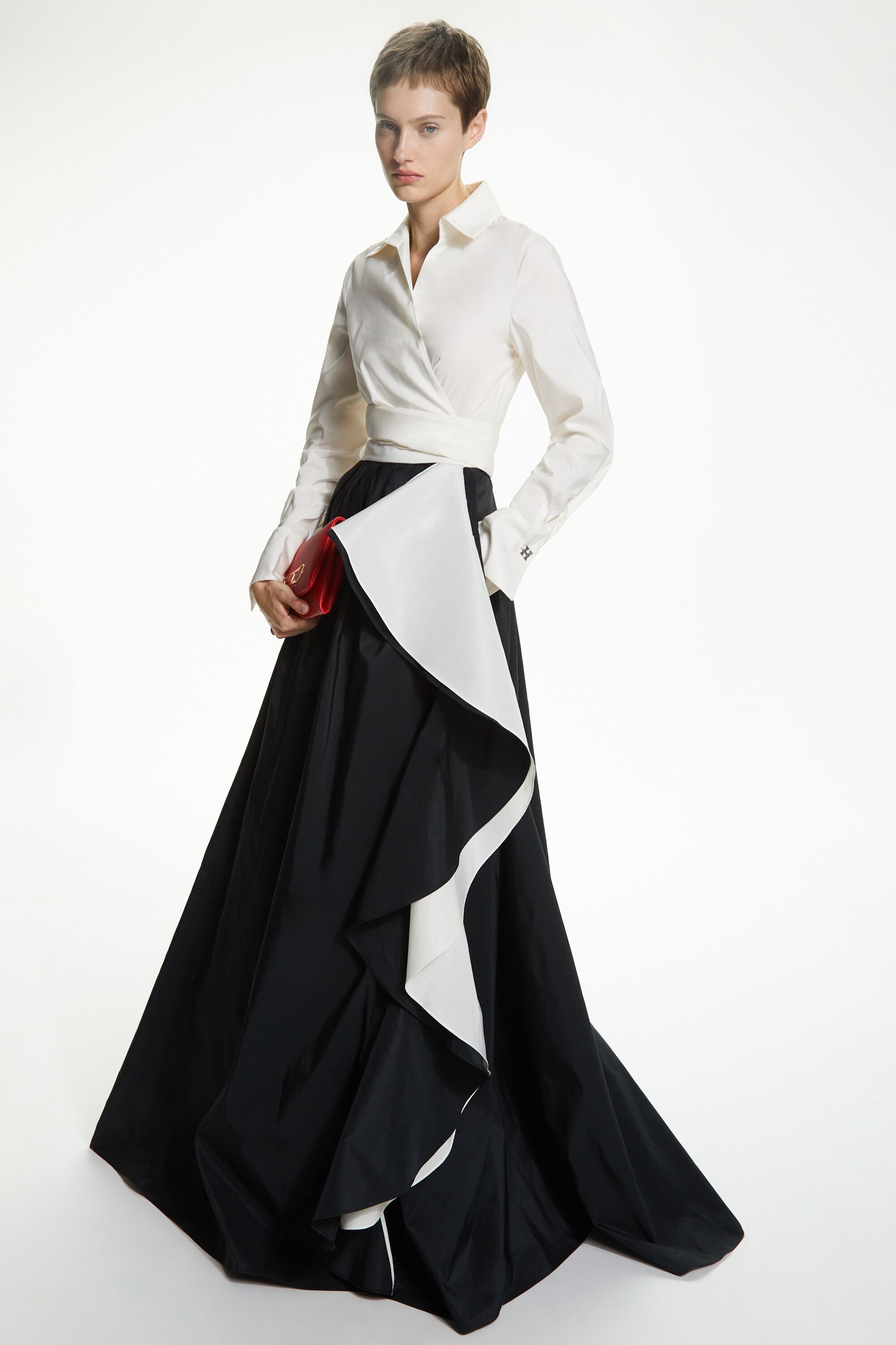 Ezrah - Embellished Taffeta Shirt Dress | ALBOUSHIYA