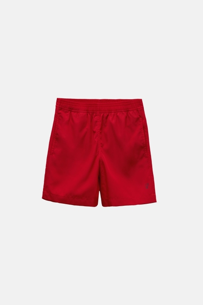 Plain technical fabric swim shorts