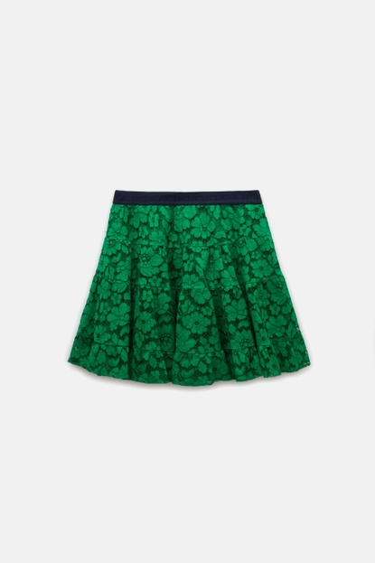 Ruffled lace skirt