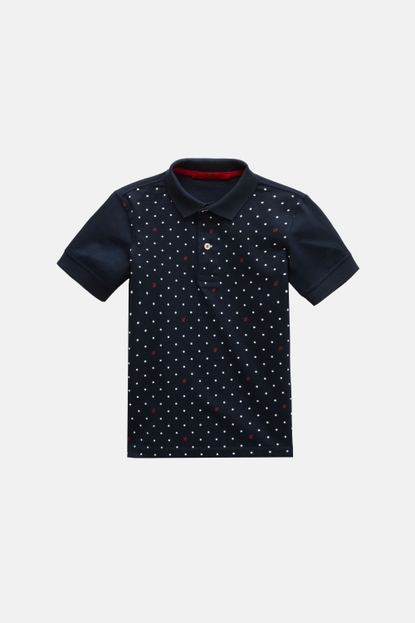 CH polka dots print jersey polo shirt