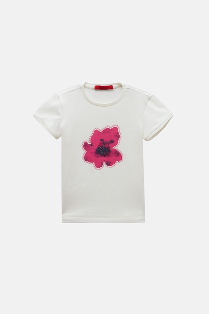 Arty Flowers print t-shirt