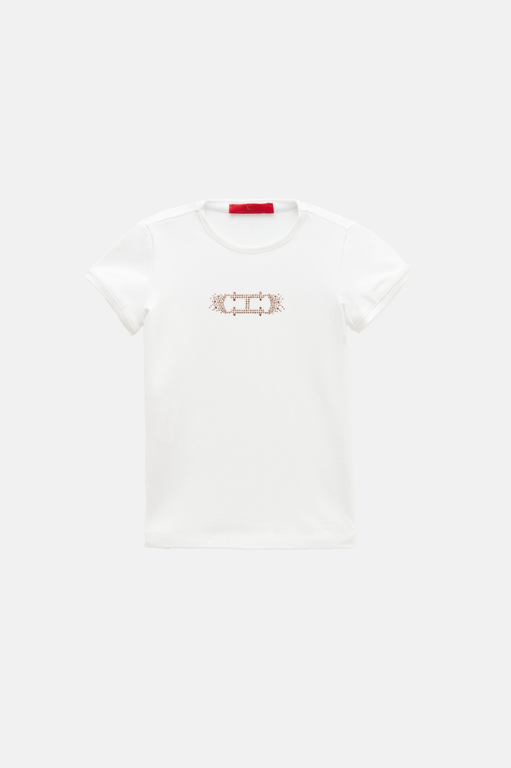 Initials Insignia t-shirt with crystal beads