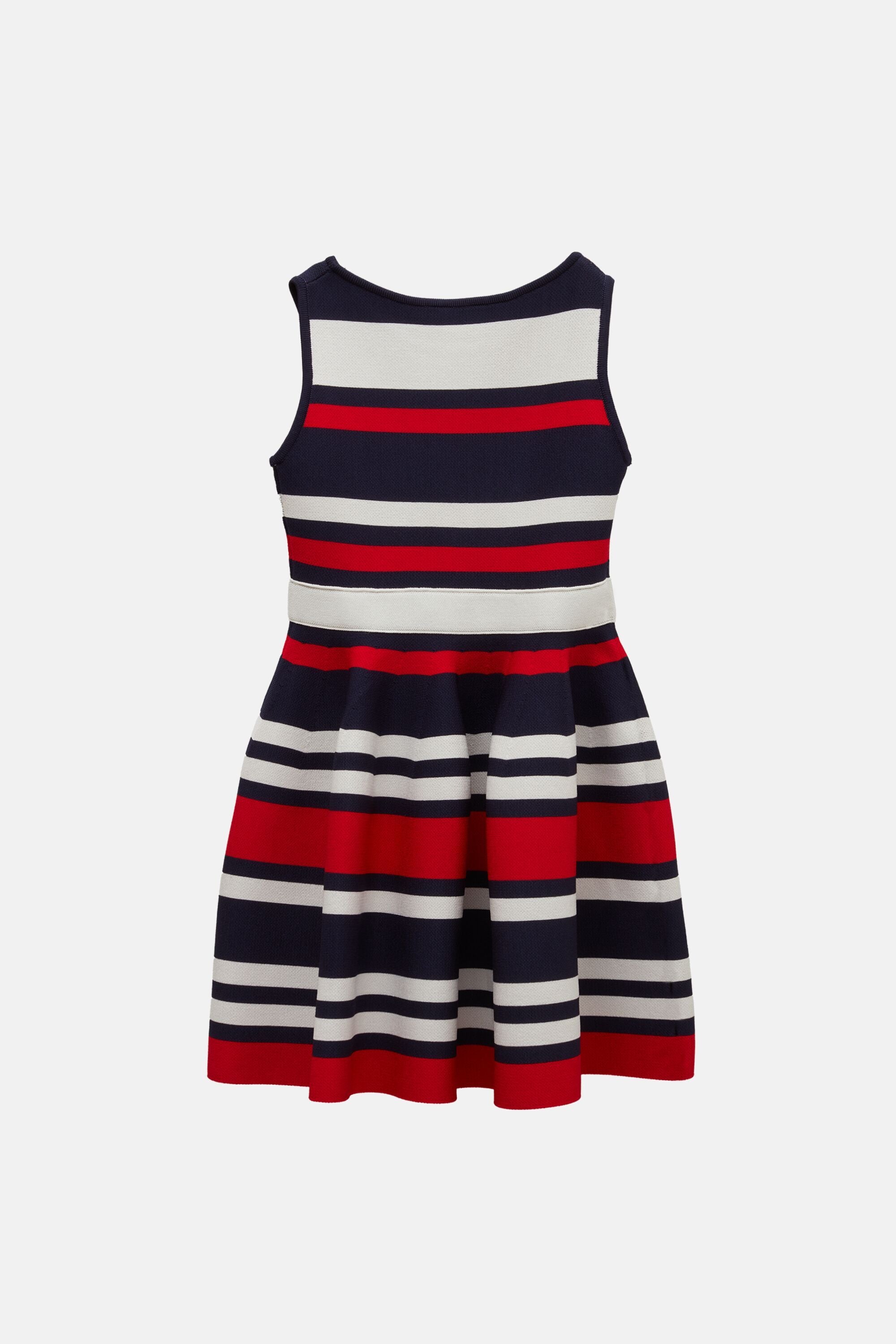 Striped jacquard knit dress navy/red/white - CH Carolina Herrera