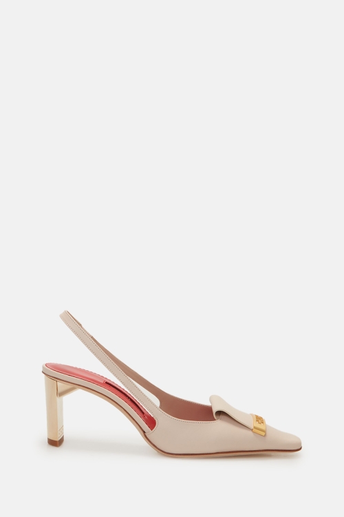 BIMBA 65 LEATHER SLINGBACK PUMPS