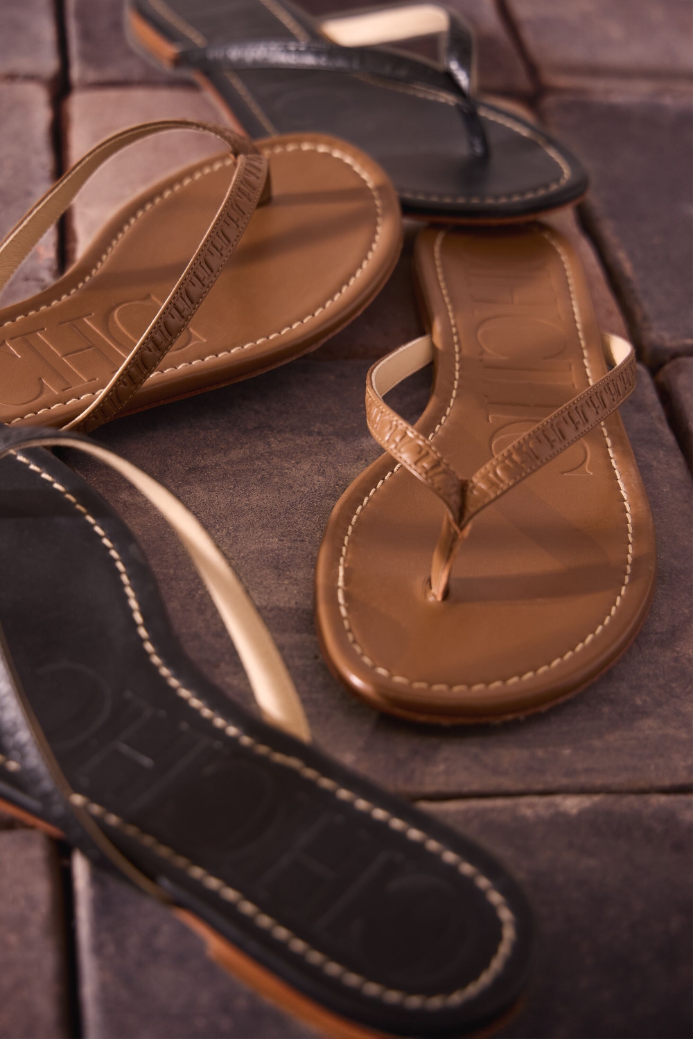 FACTORY LEATHER FLIP FLOPS