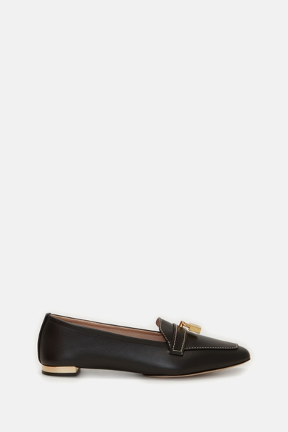 Matryoshka Locked Leather flats - BLACK