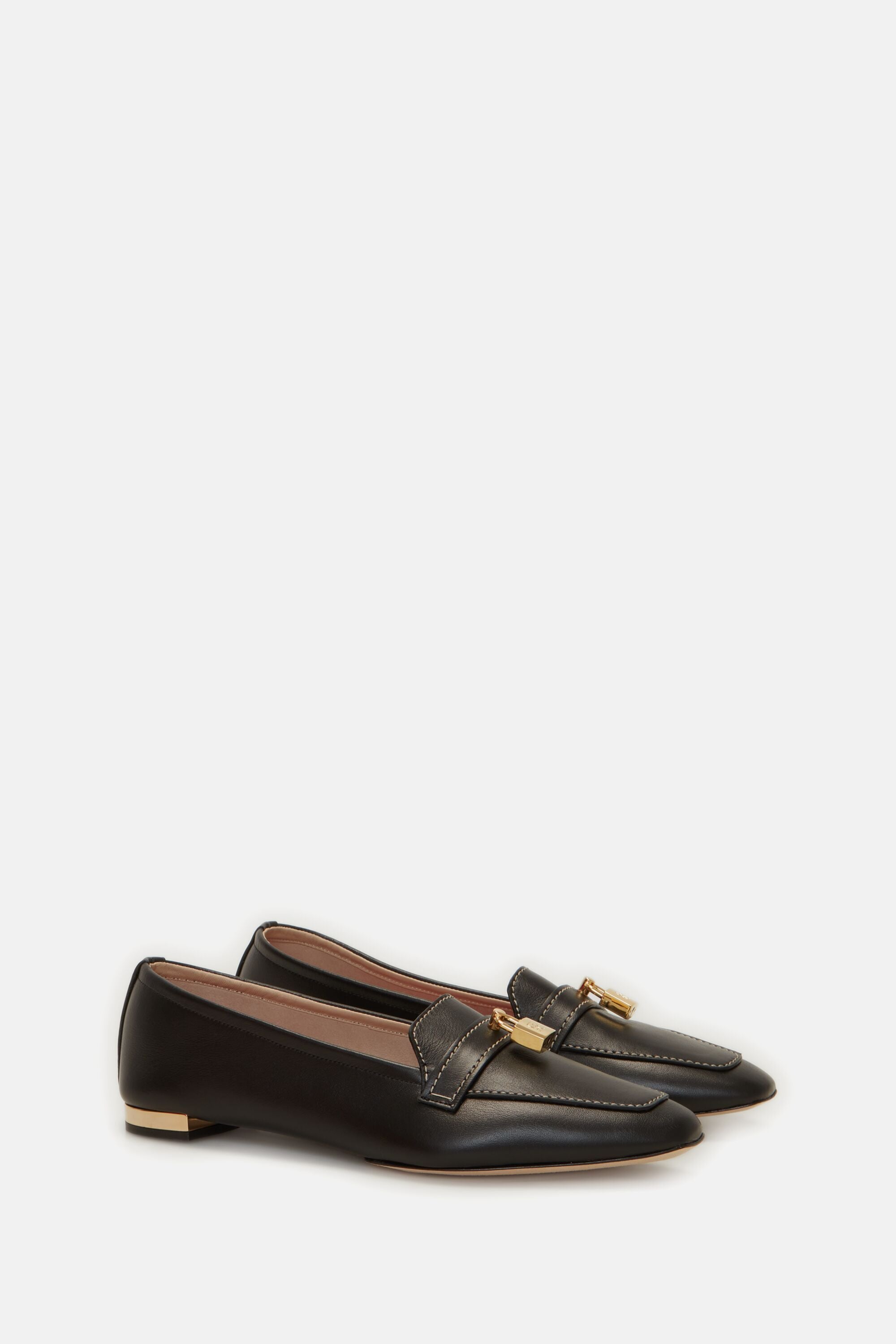 Matryoshka Locked Leather flats black - CH Carolina Herrera United