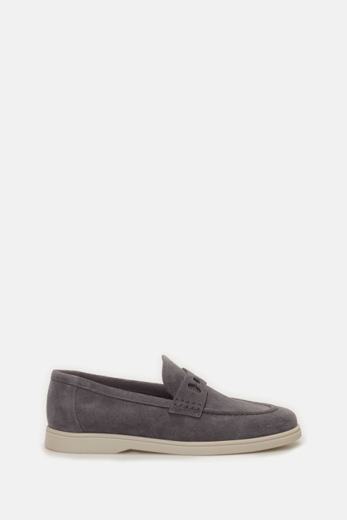 DOMA INSIGNIA CUT OUT SUEDE LOAFERS