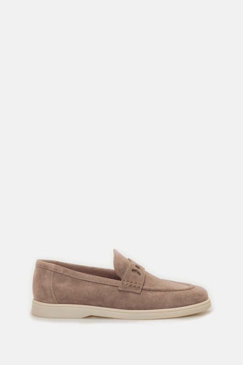 DOMA INSIGNIA CUT OUT SUEDE LOAFERS