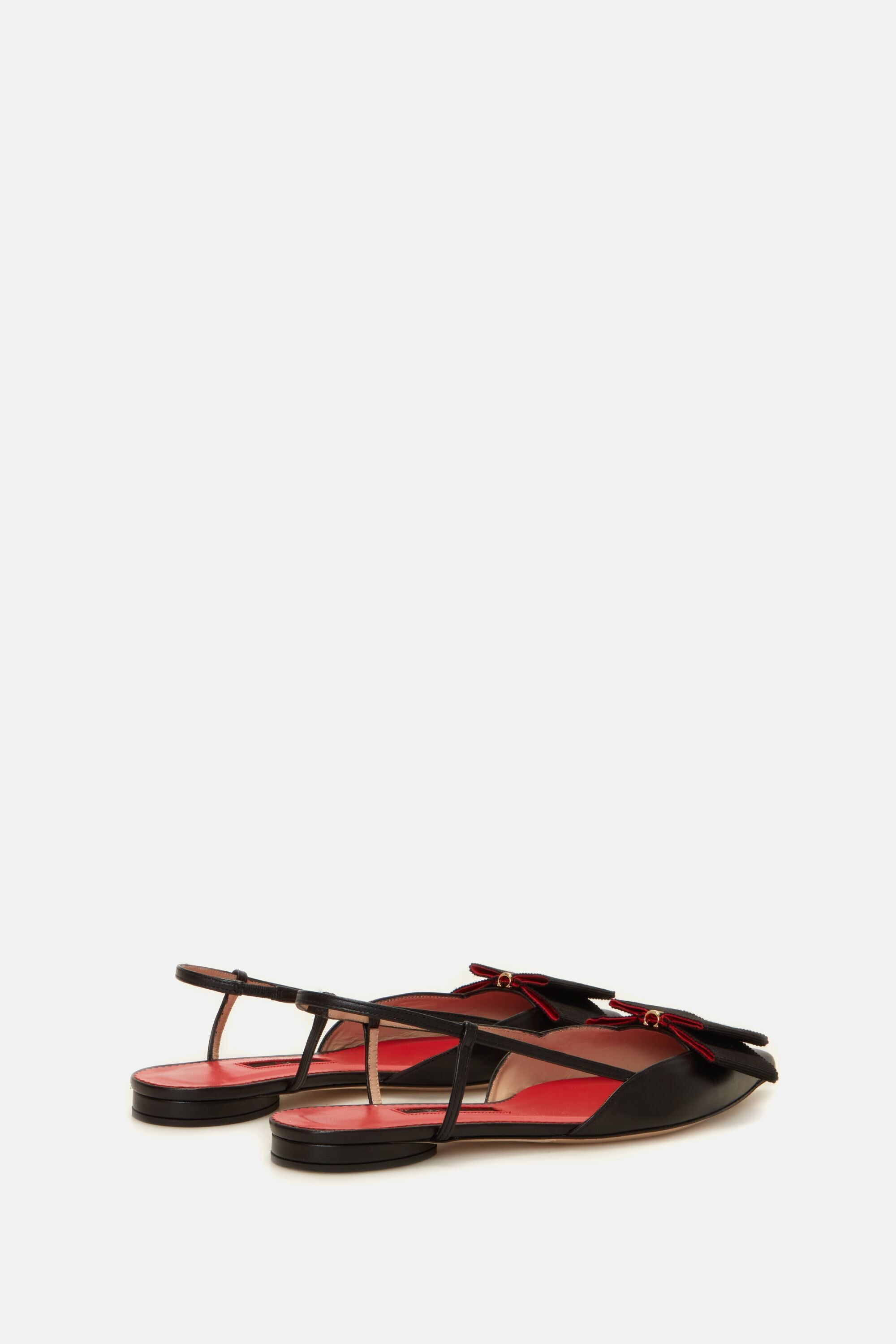Lacito Insignia Leather slingback point-toe flats black - CH Lacito Insignia Leather slingback point-toe flats black - CH