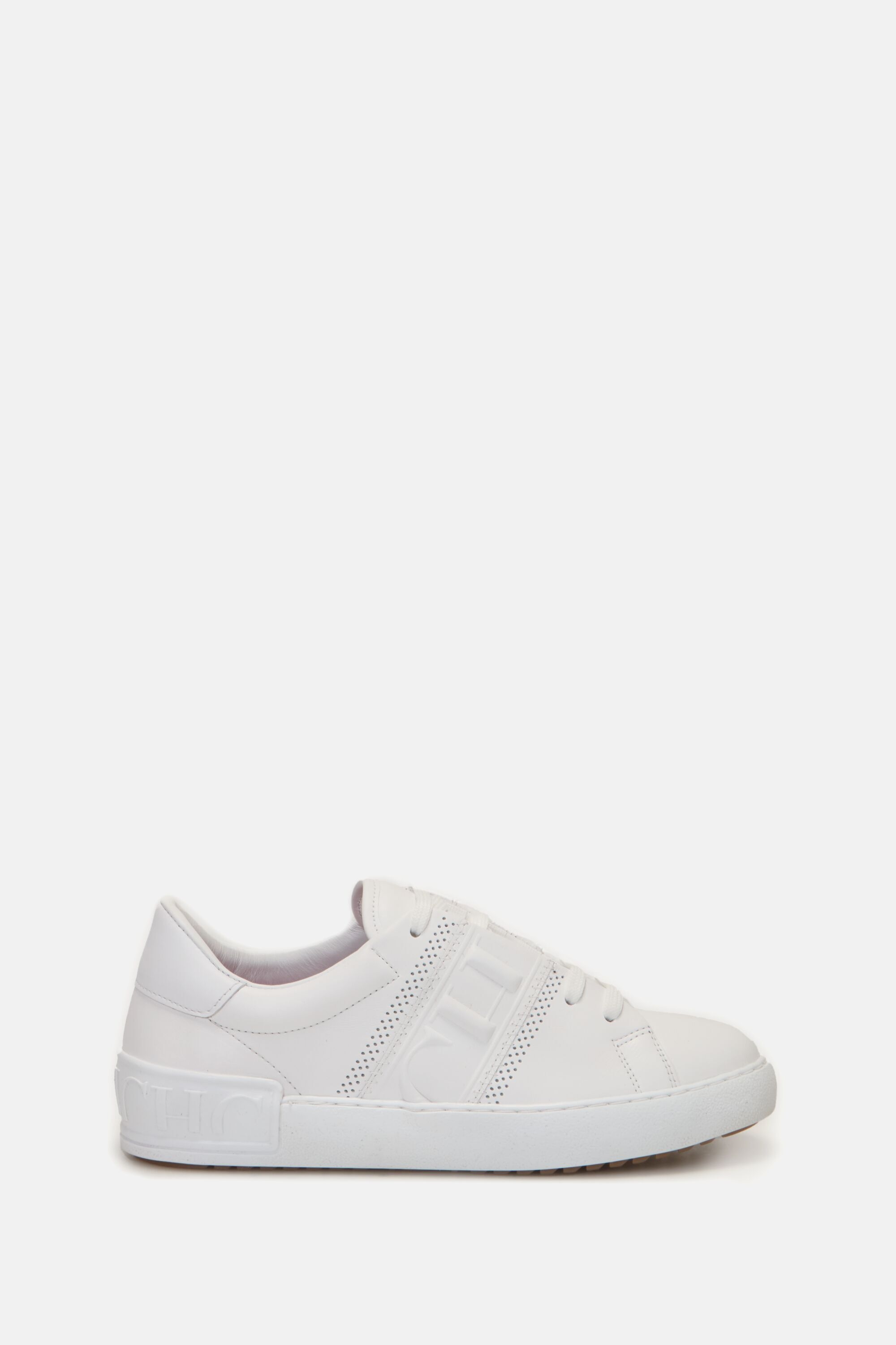 Leather Sneakers with CH Tape