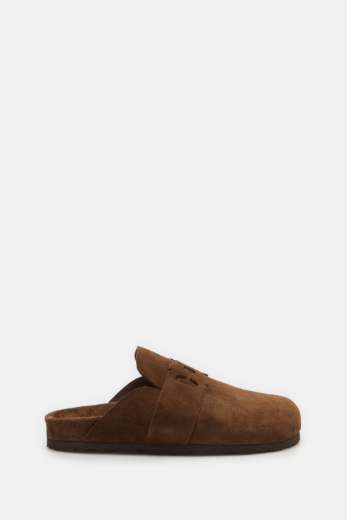 DOMA INSIGNIA CUT OUT LEATHER CLOGS