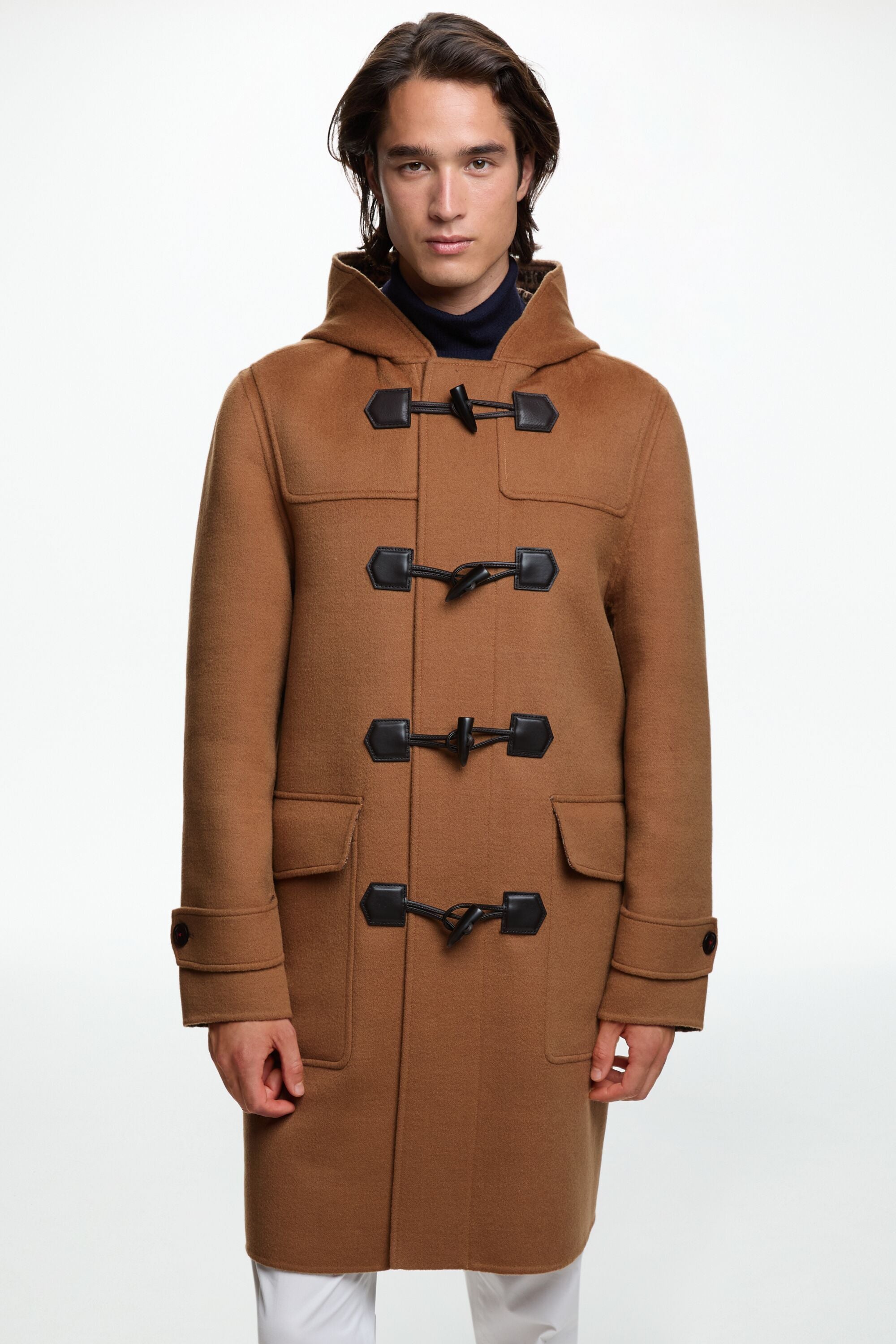 CHartan Lined Double Faced Wool Duffle Coat camel CH Carolina Herrera Italy