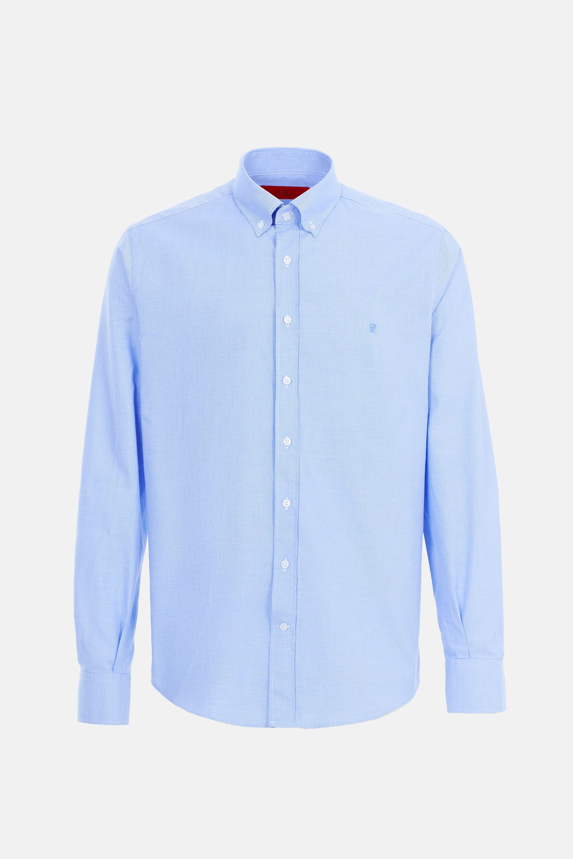 Textured cotton shirt sky blue CH Carolina Herrera United States
