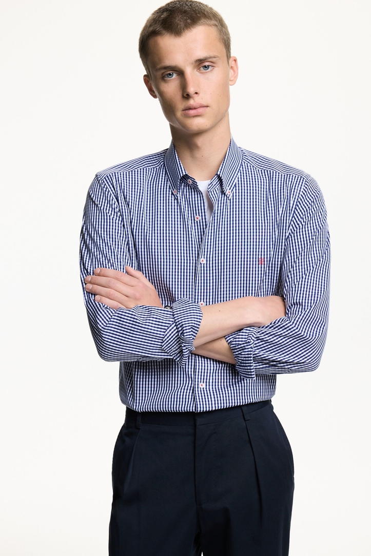 Camisa de popelín de cuadro Vichy