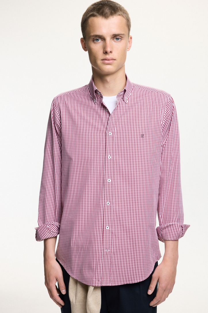 Camisa de popelín de cuadro Vichy