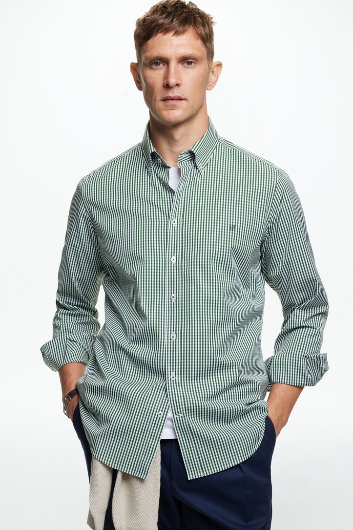 Camisa de Popelín de Cuadro Vichy