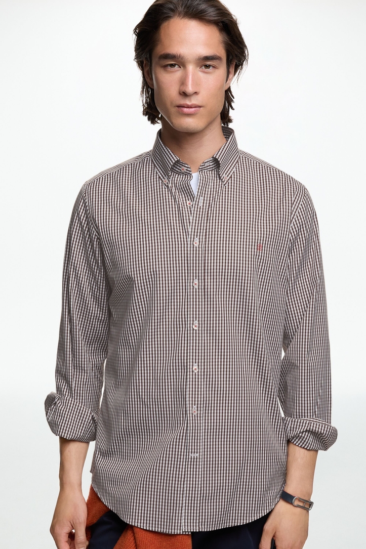 Gingham Check Poplin Shirt