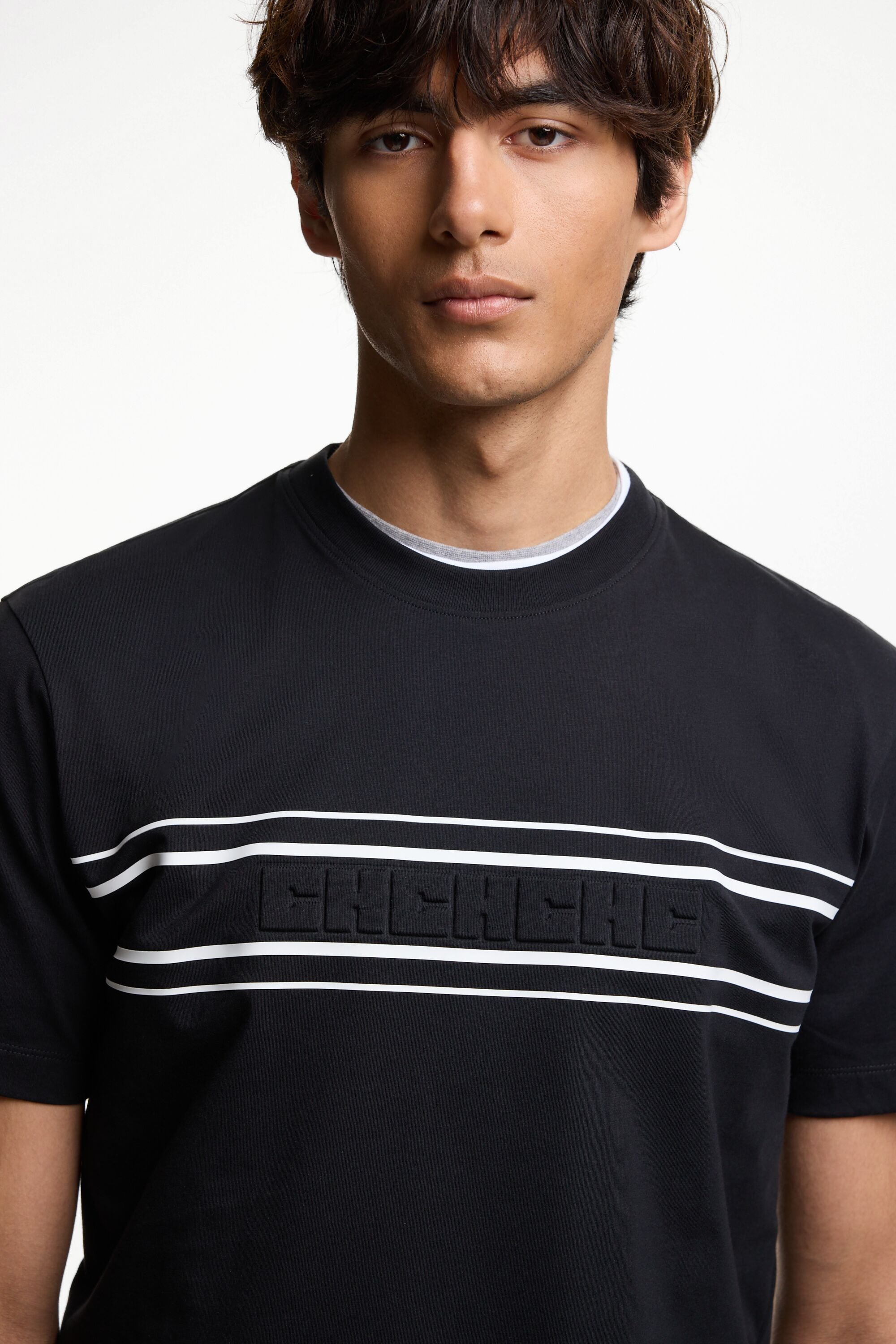 CH Strip Print T Shirt black CH Carolina Herrera Ireland