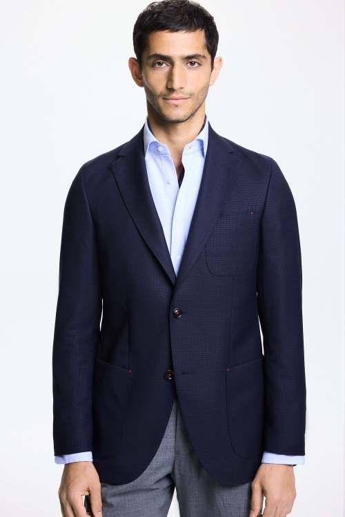 CHAQUETA RELAXED FIT DE ESTRUCTURA DE LANA