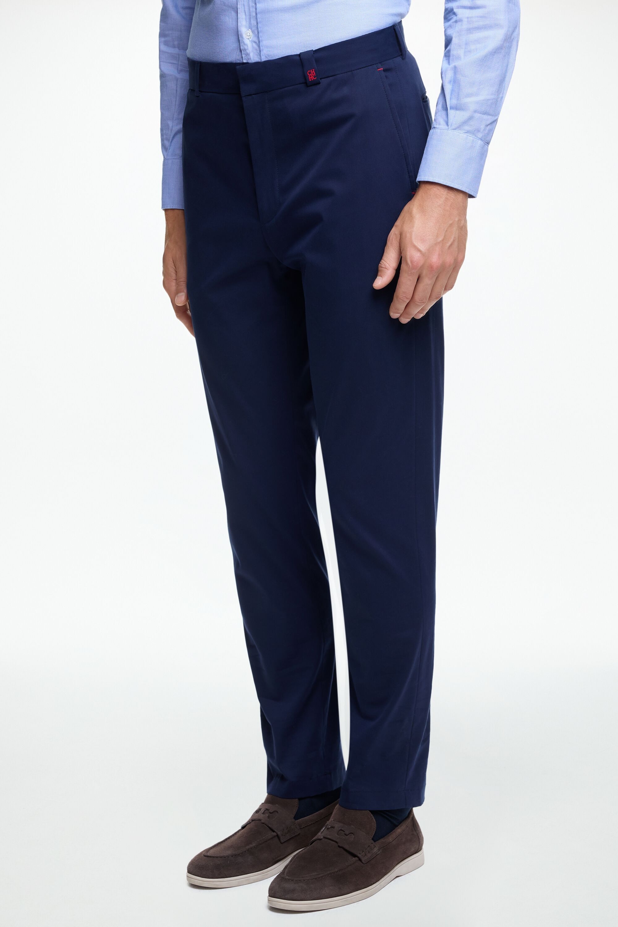 Pantalón Chino Regular Fit de Microsarga de Algodón