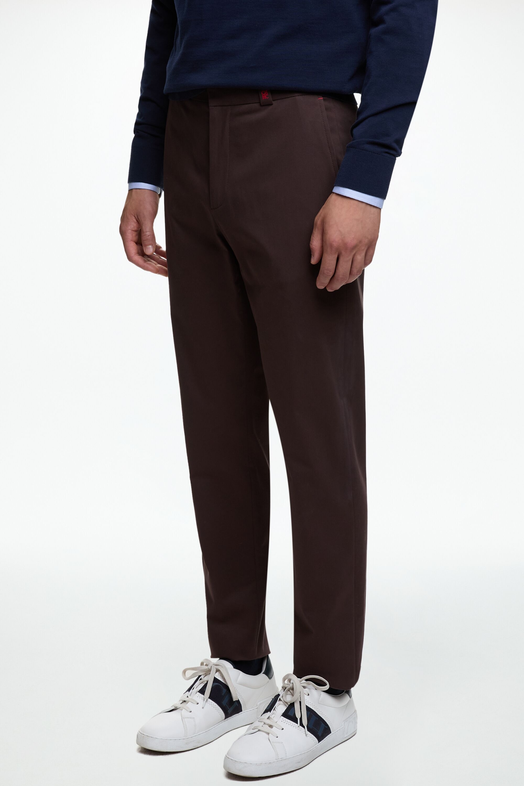 Pantalón Chino Regular Fit de Microsarga de Algodón