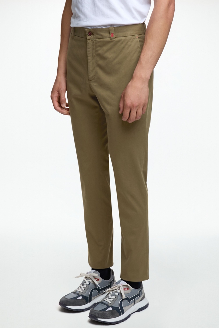 Pantalón Chino Slim Fit de Microsarga de Algodón