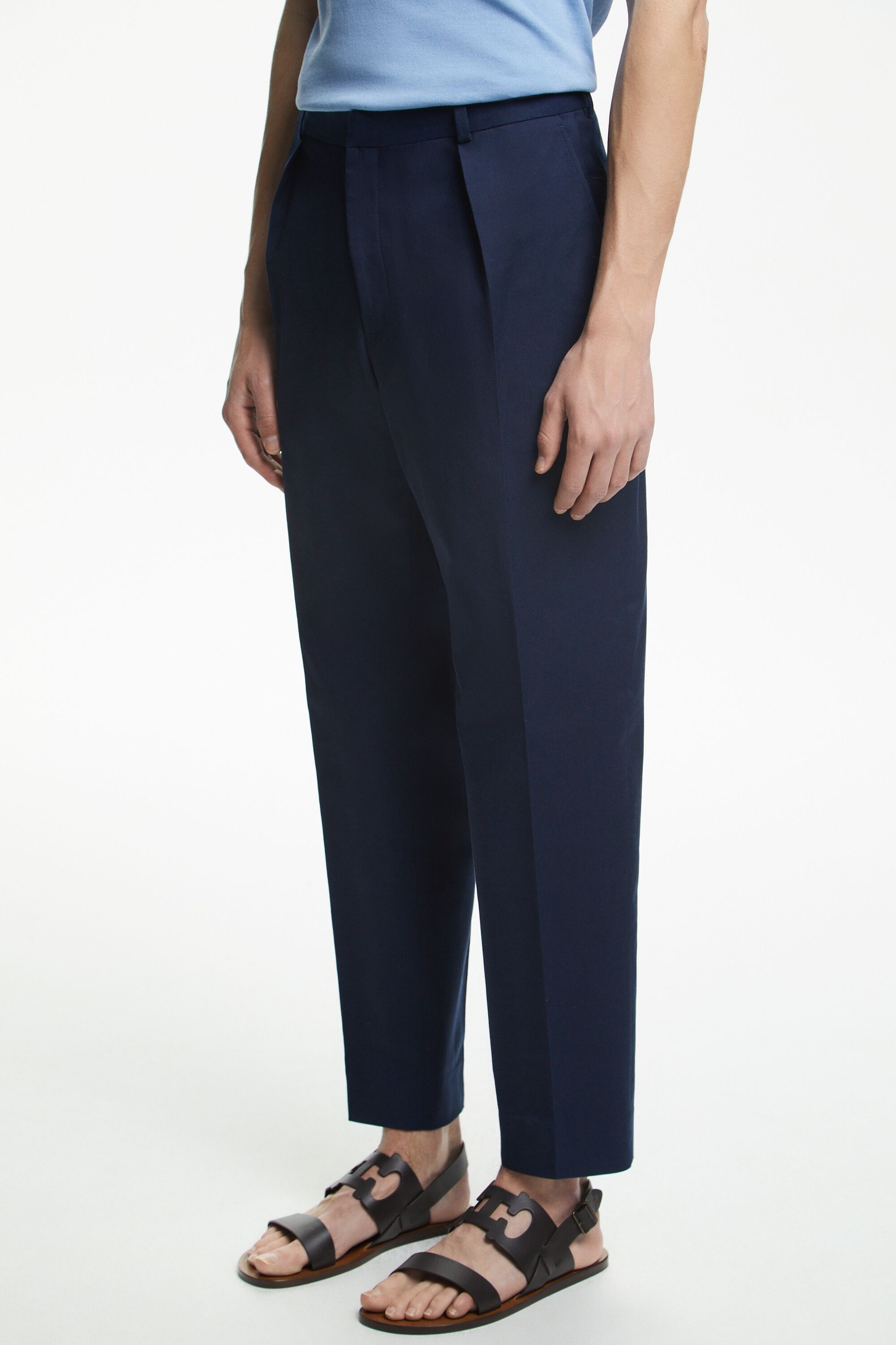 Pantalón Relaxed Fit de Sarga de Algodón