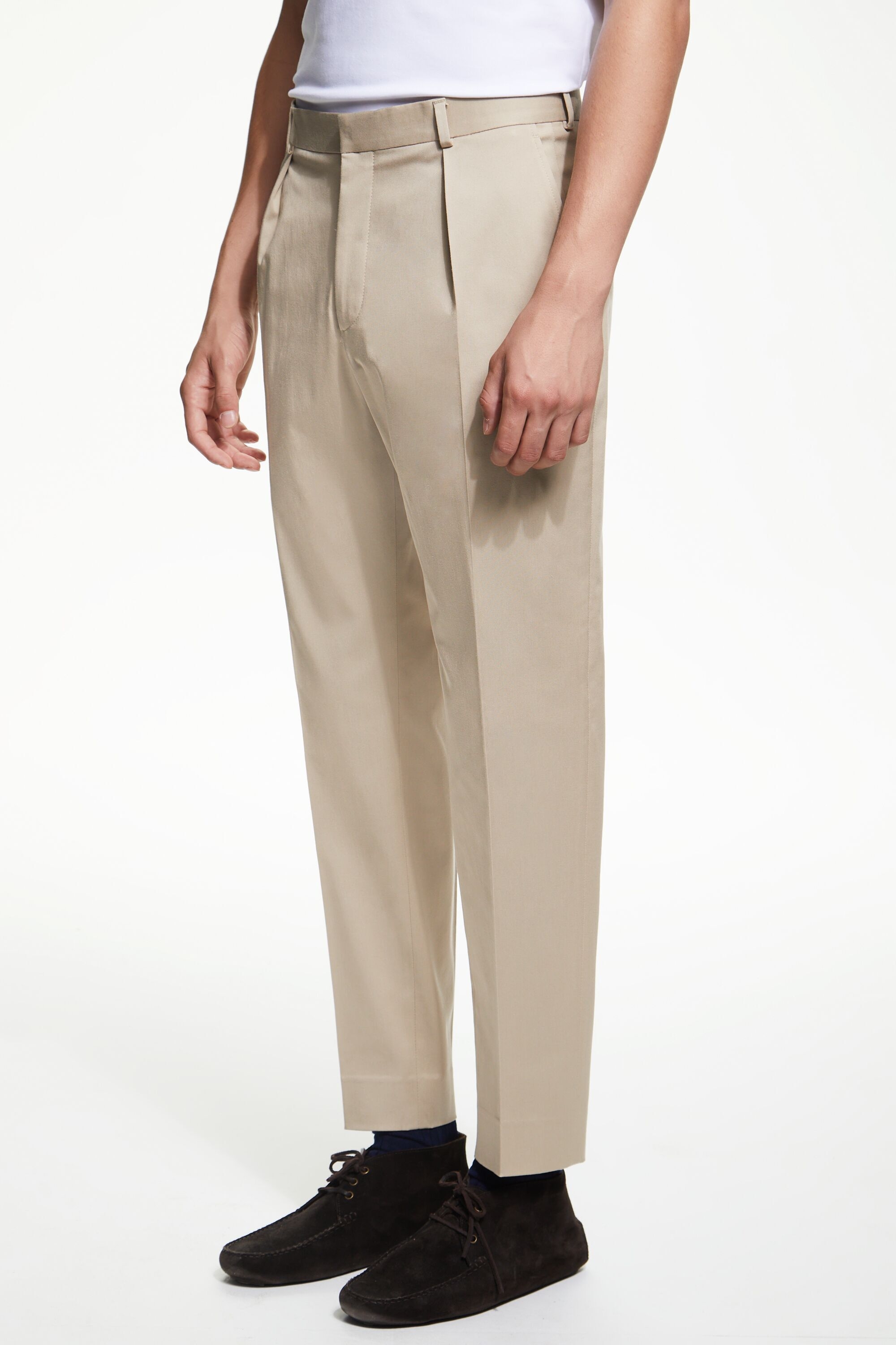 Pantalón Relaxed Fit de Sarga de Algodón