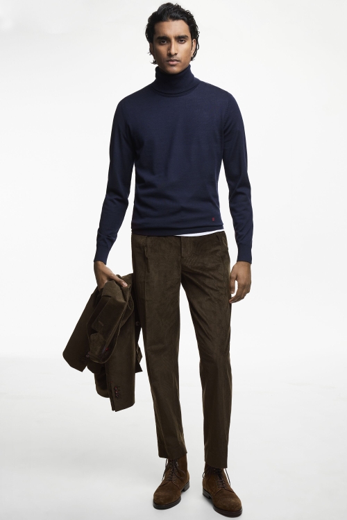 PANTALÓN DE TRAJE RELAXED FIT DE PANA DE ALGODÓN