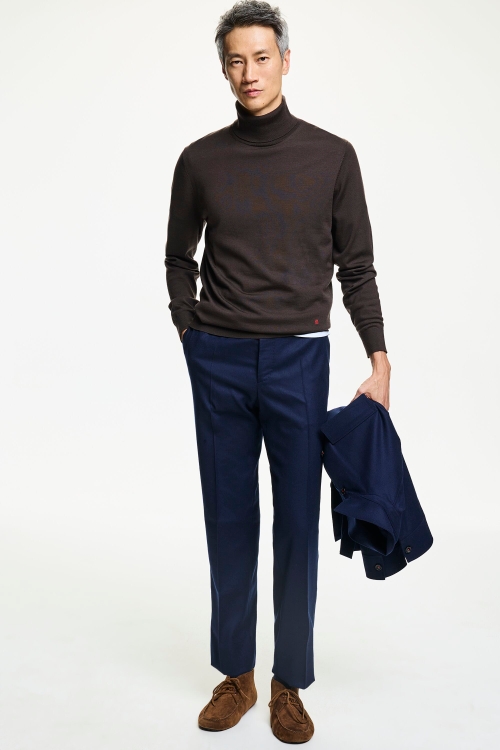 PANTALÓN DE TRAJE CLASSIC FIT FRANELA DE LANA