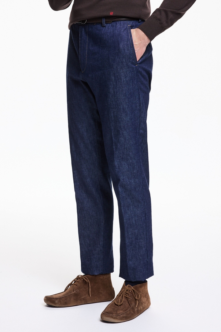 Denim regular fit chino pants