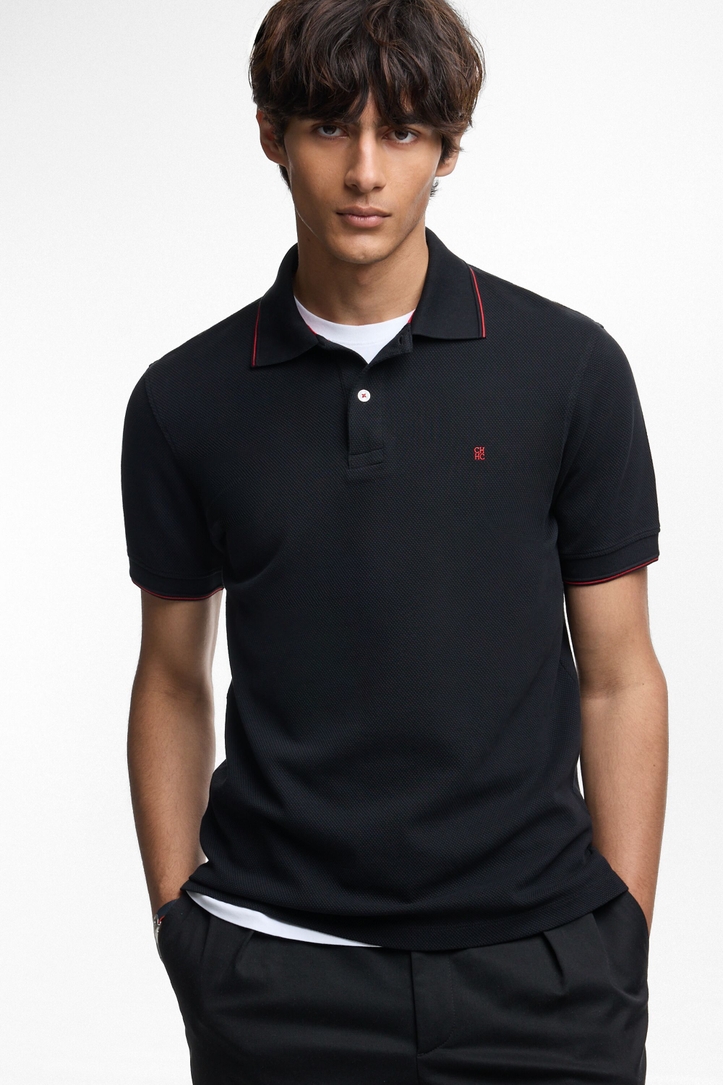 Textured Jersey Polo Shirt