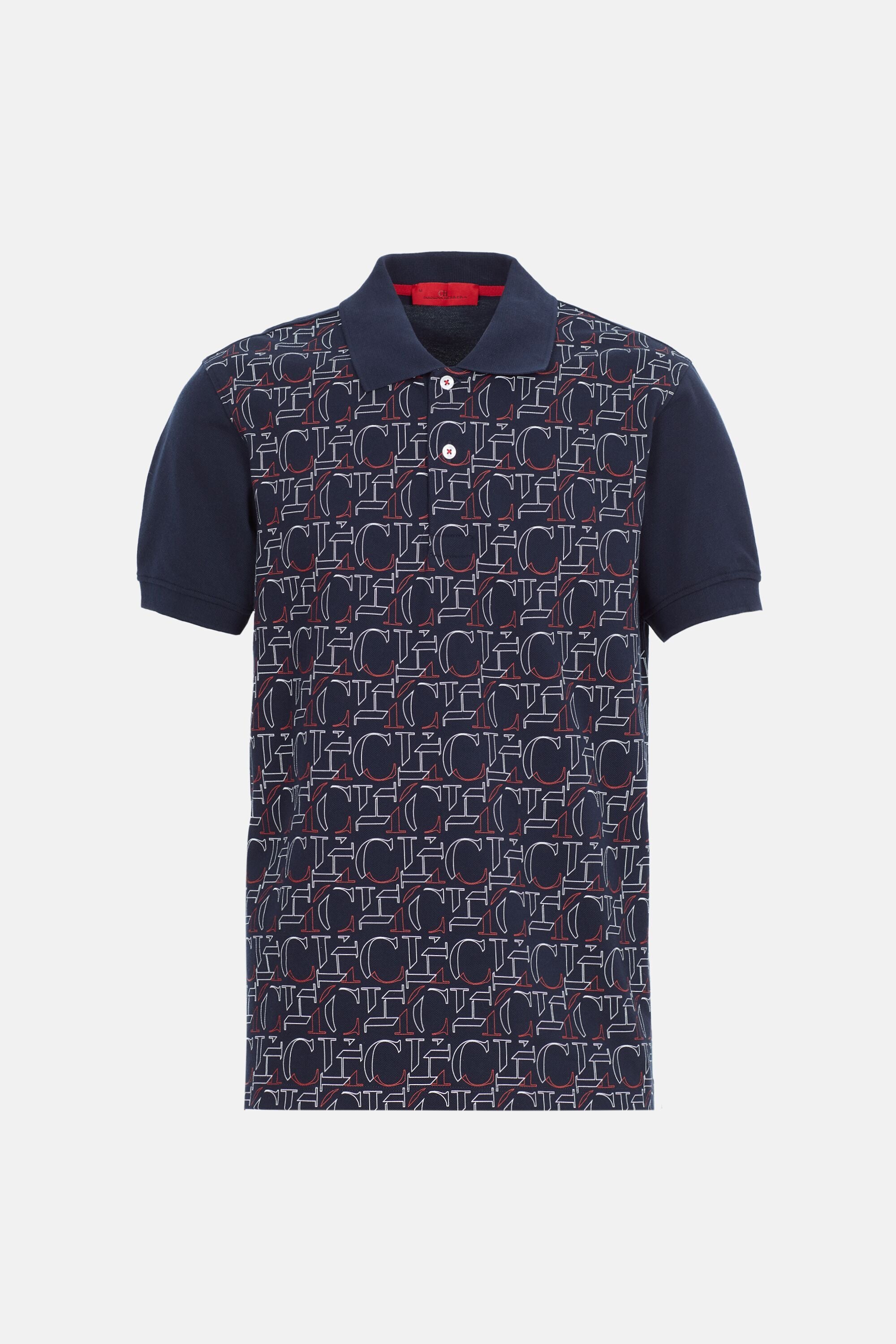 CH print pique polo shirt navy CH Carolina Herrera United Kingdom