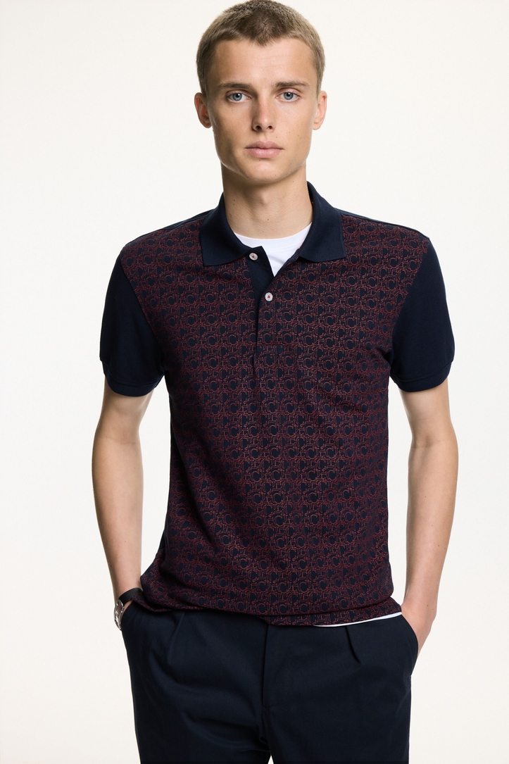 Polo de piqué estampado CH