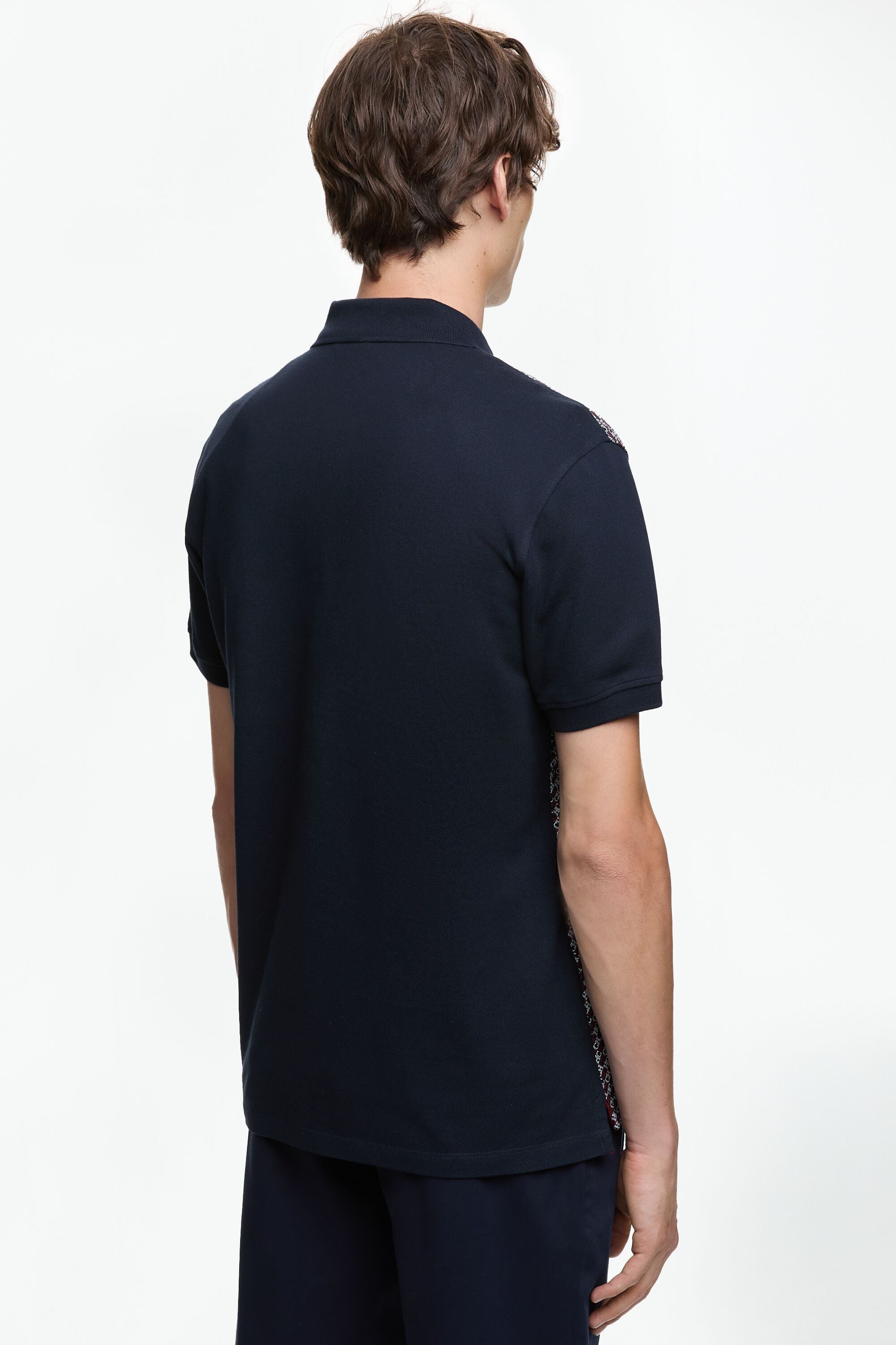 Caracas Print Pique Polo Shirt navy - CH Carolina Herrera United States