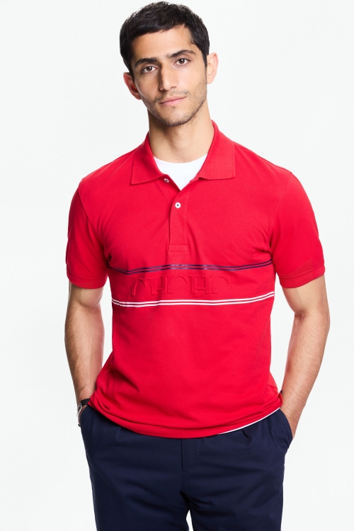 POLO DE PIQUÉ ESTAMPADO BANDA CH