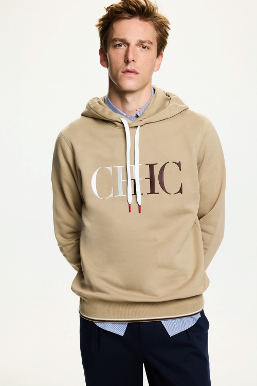 SUDADERA CON CAPUCHA BORDADO CH
