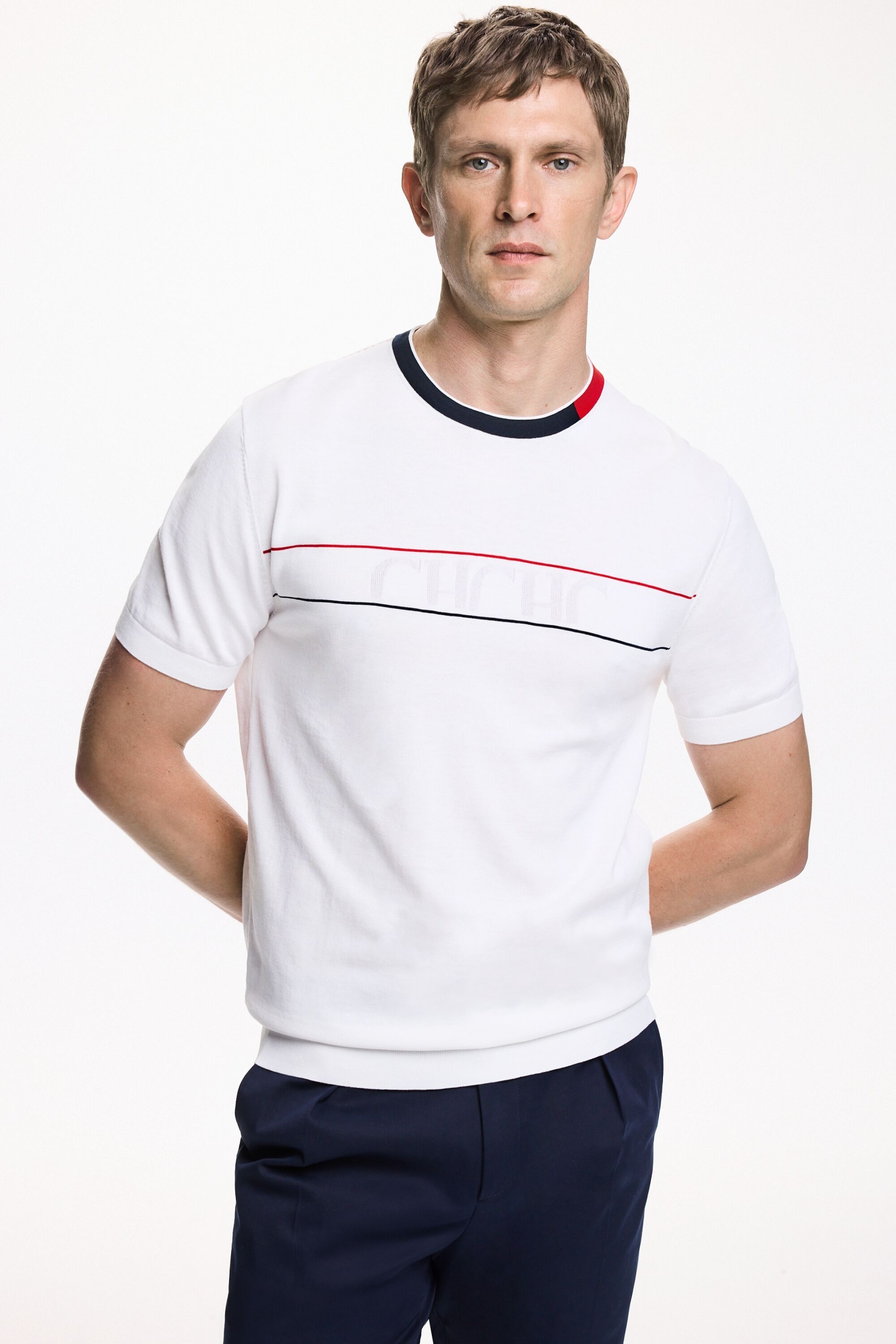 Camiseta de punto con estructura CH