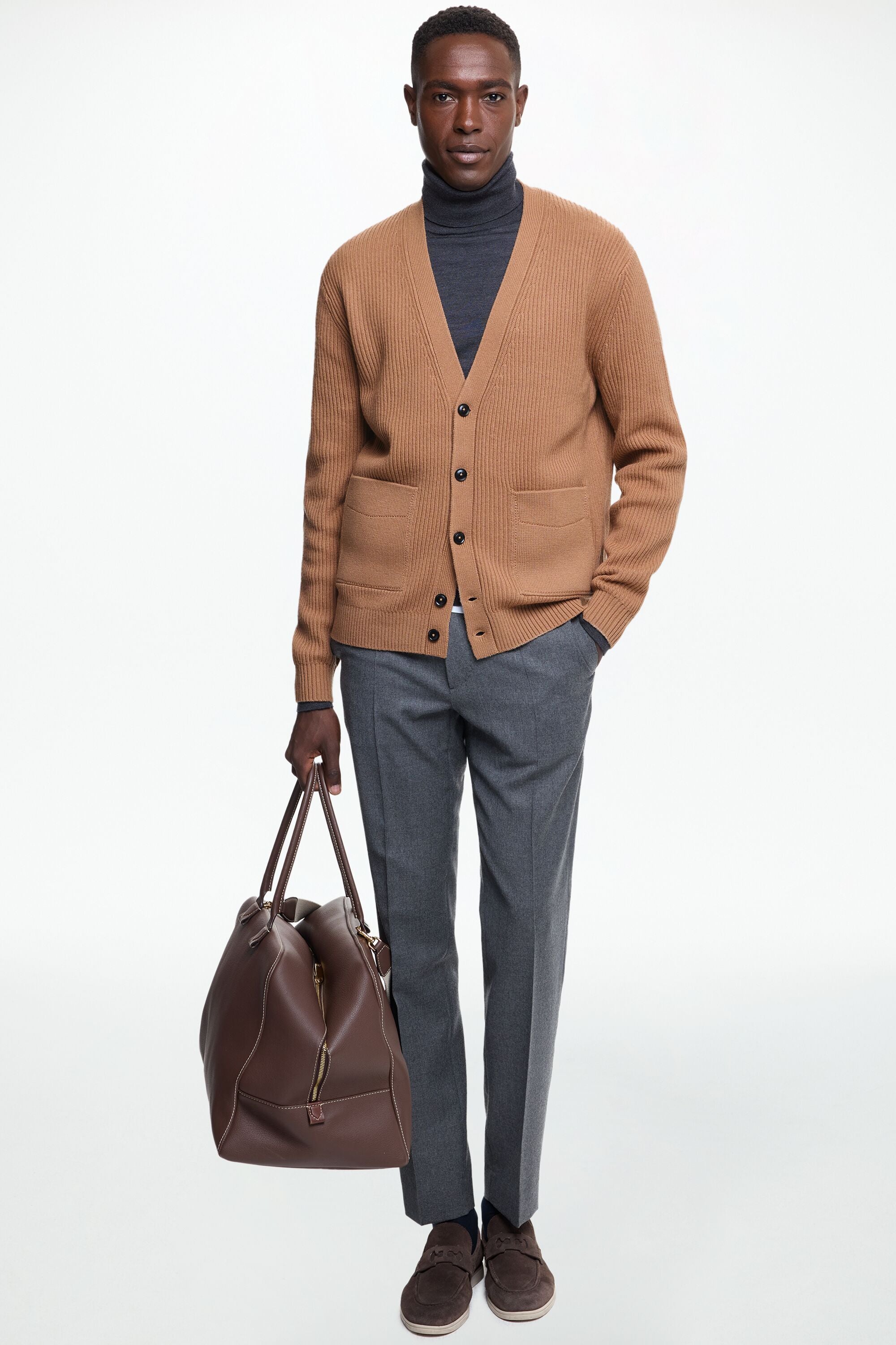Blason Wool and Yak Cardigan camel CH Carolina Herrera United States