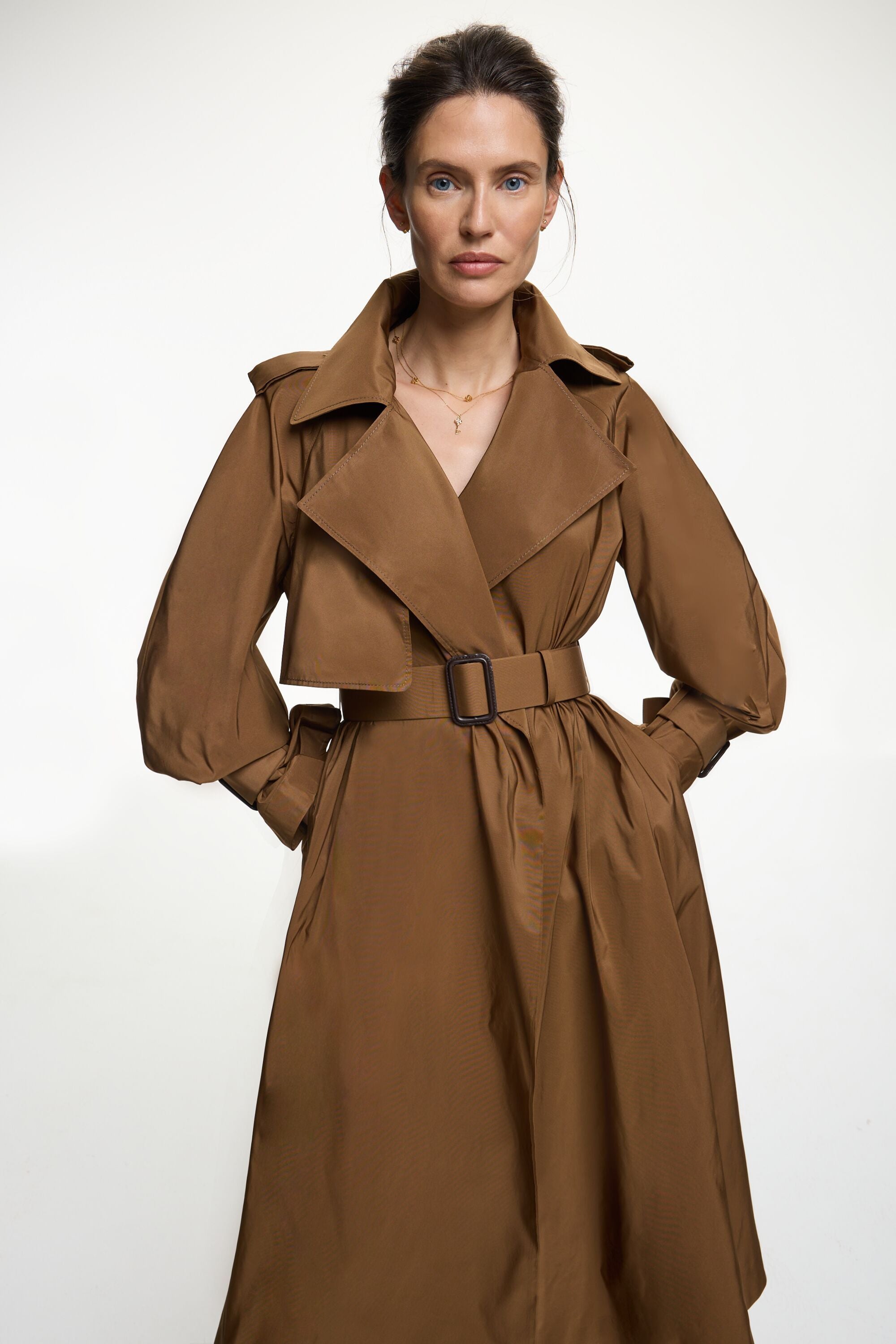 A line trench coat best sale