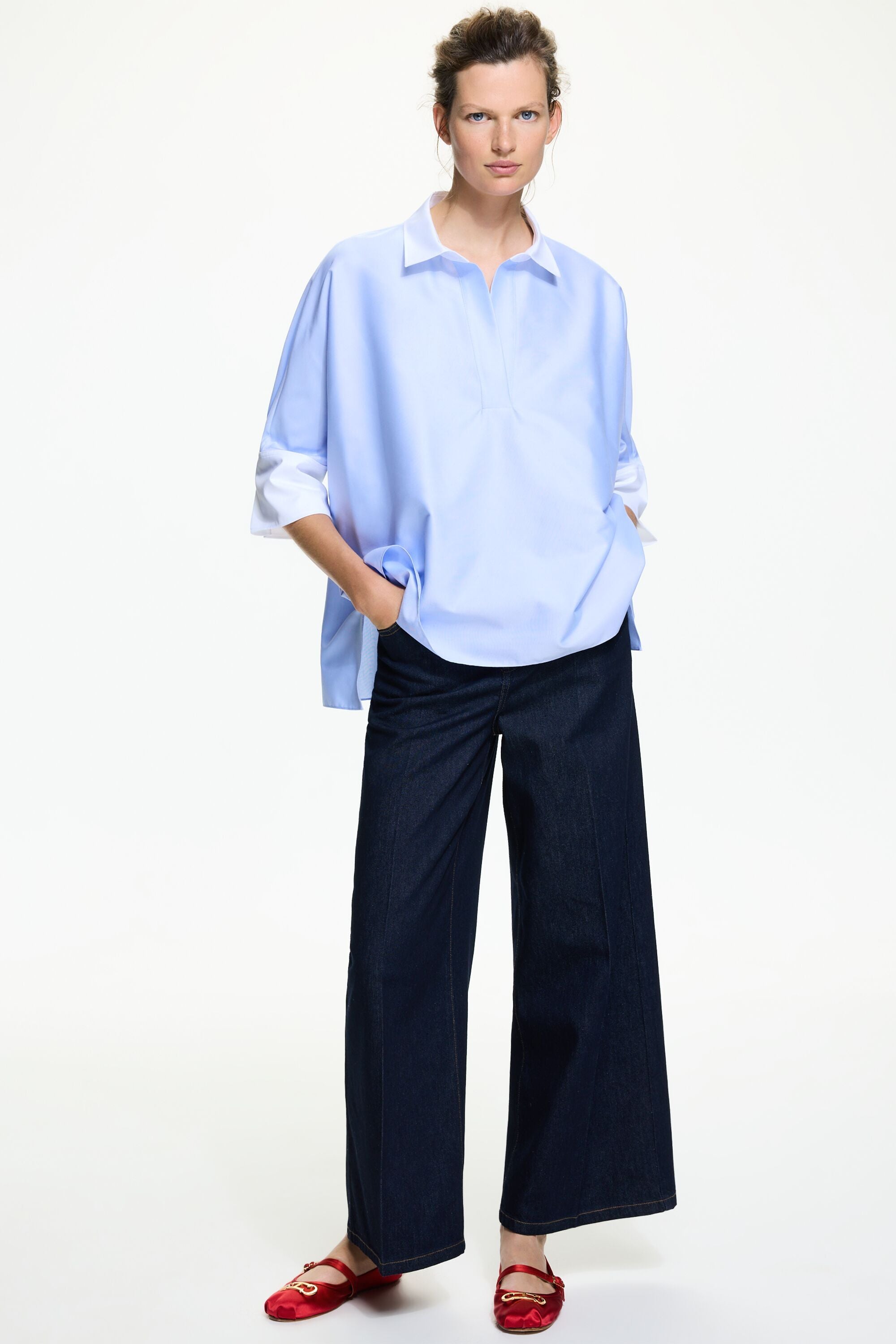 Oxford oversize shirt blue/white - CH Carolina Herrera United States