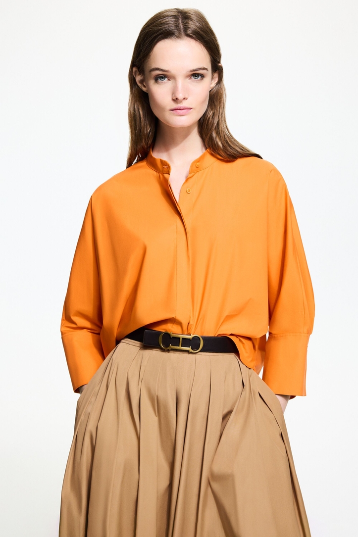 Poplin cocoon shirt