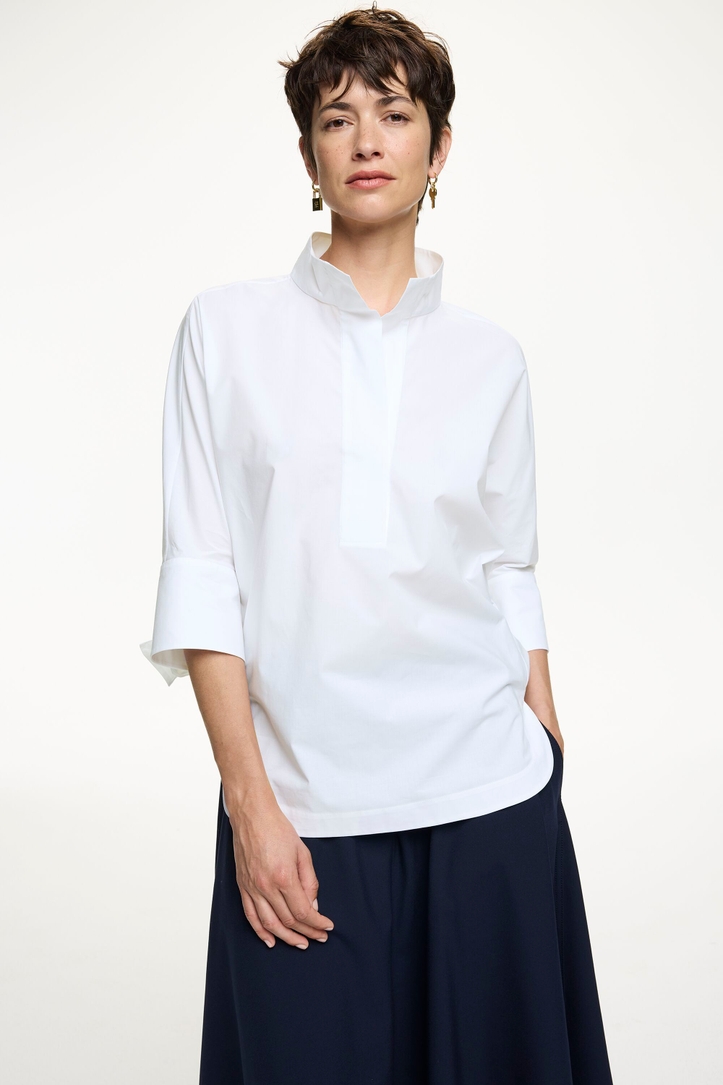 Camisa Cocoon de Popelín con Lazos