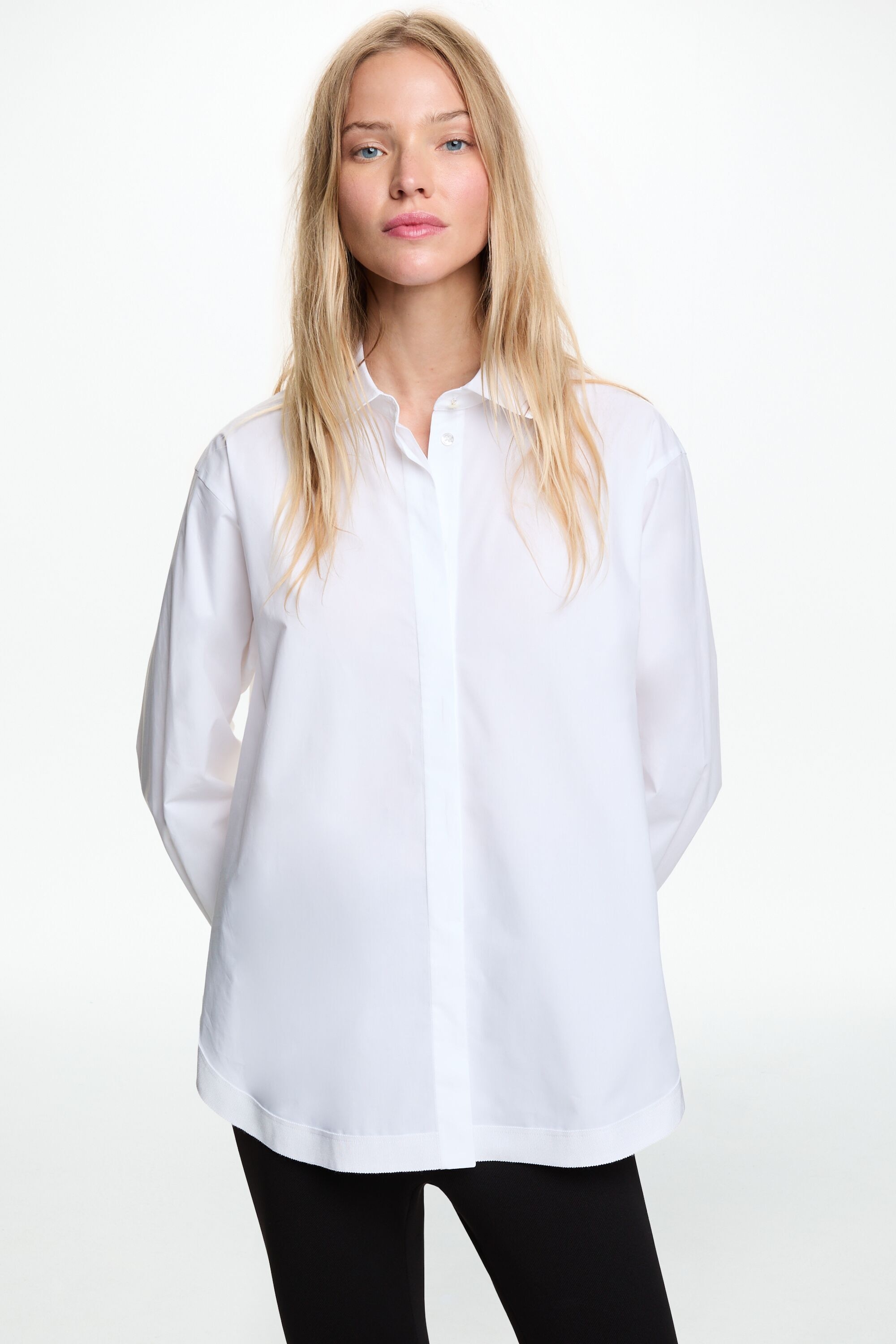 Lacito Insignia Poplin Straight-Fit White Shirt