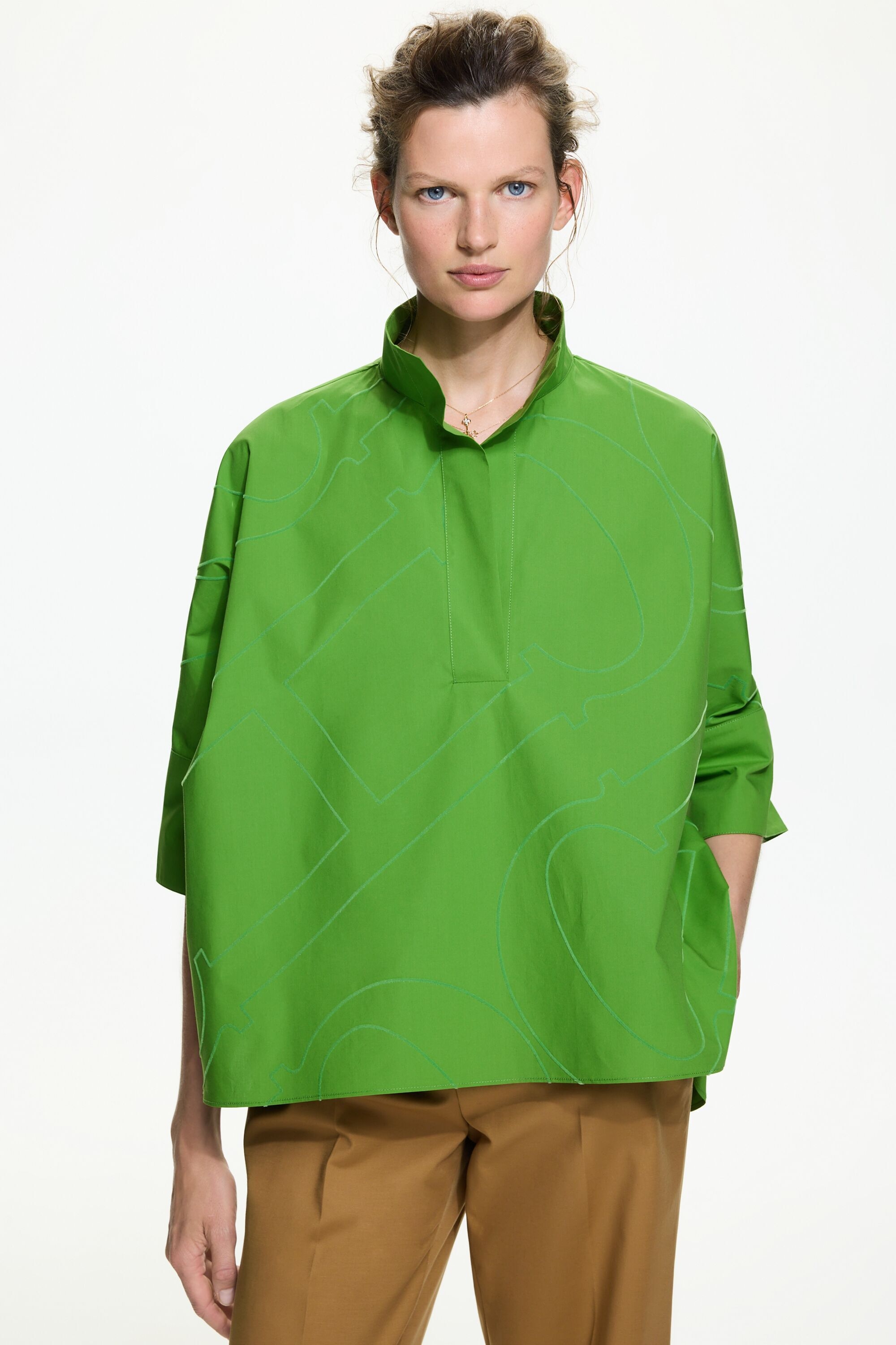 Initials Insignia Poplin Oversize Shirt