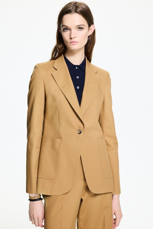 COTTON FITTED TAILORED JACKET