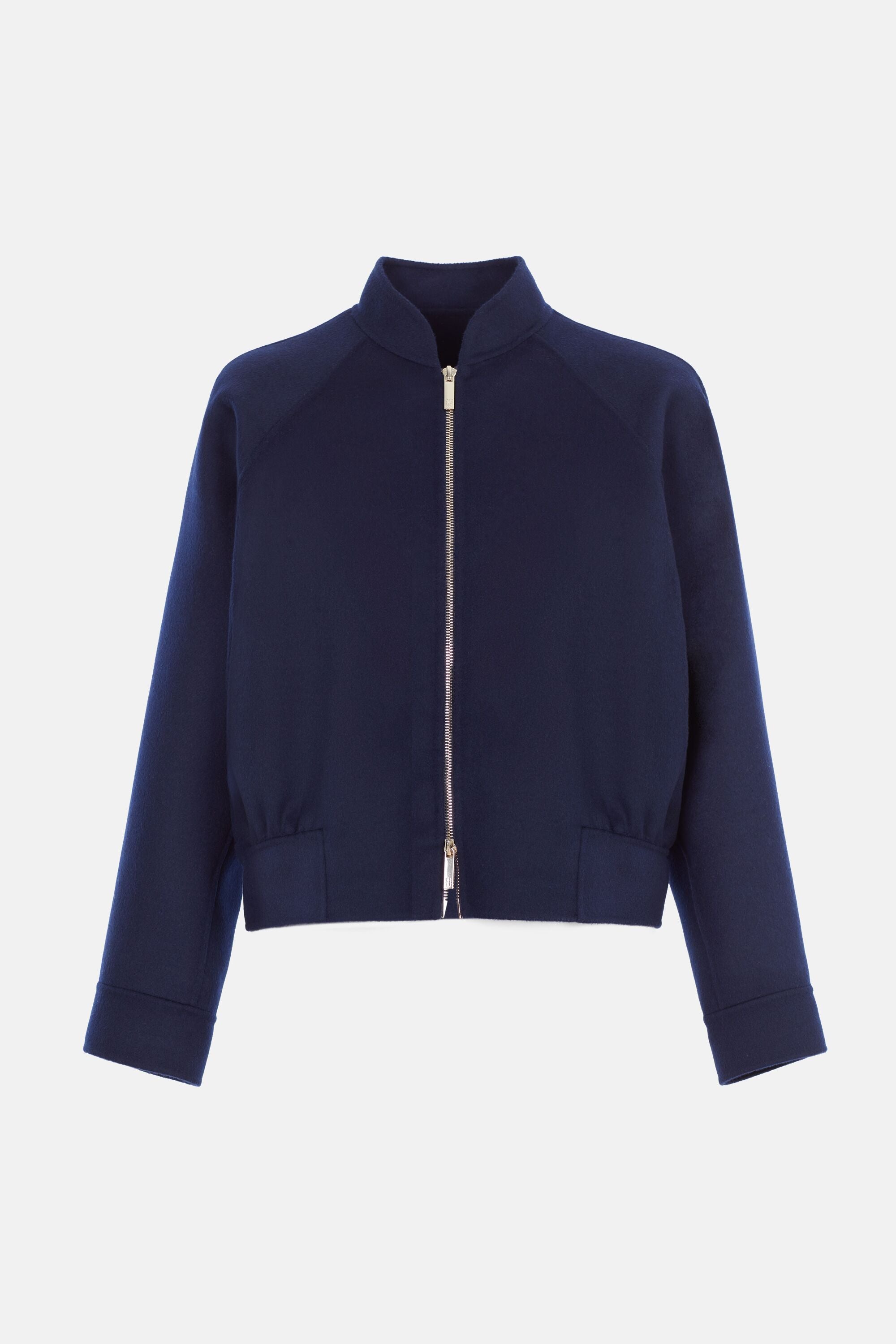 Navy wool bomber jacket best sale