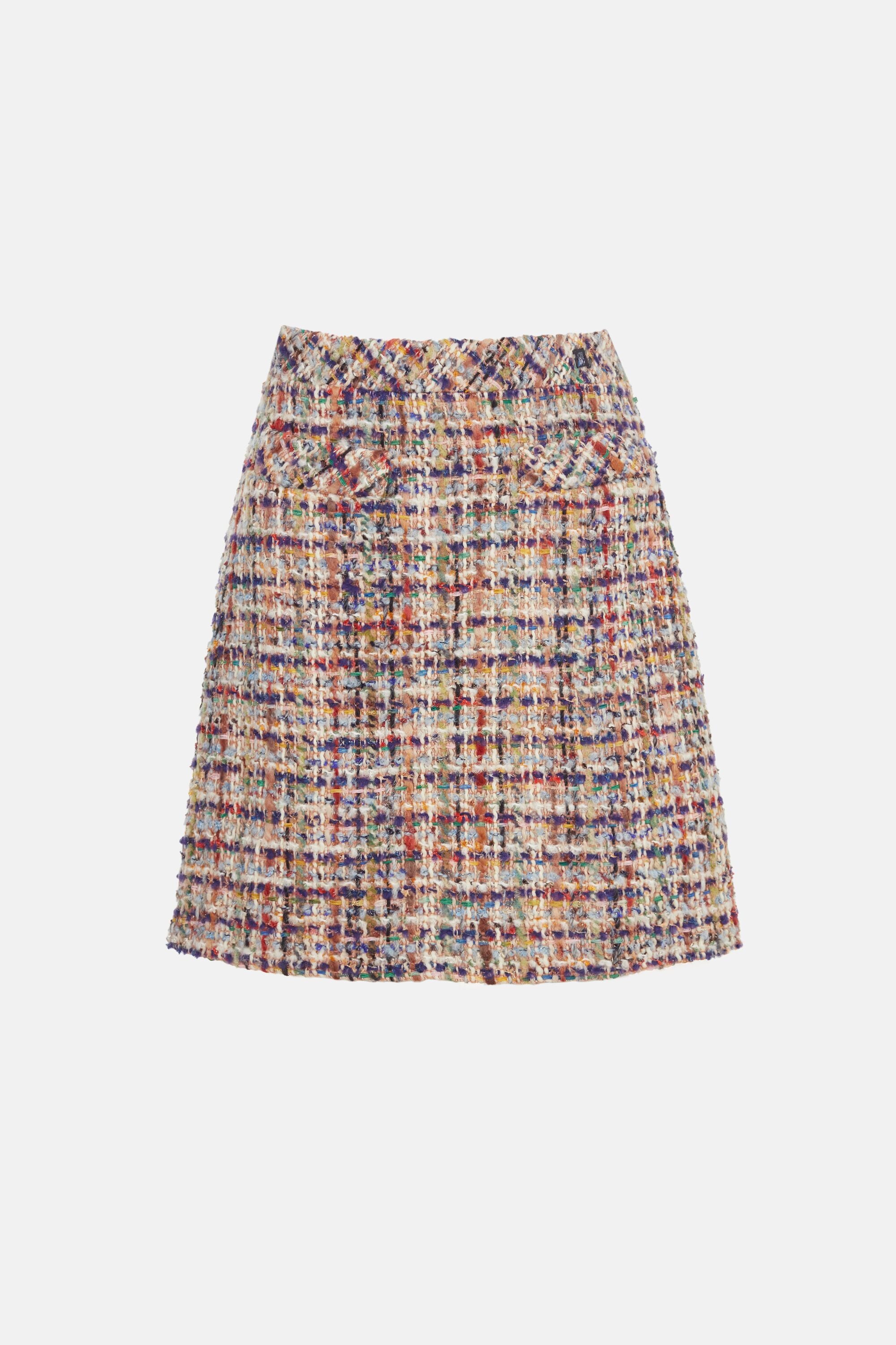 Multicolor tweed mini skirt hotsell