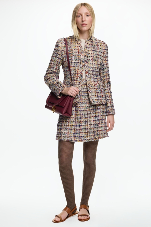 TWEED A-LINE SHORT SKIRT